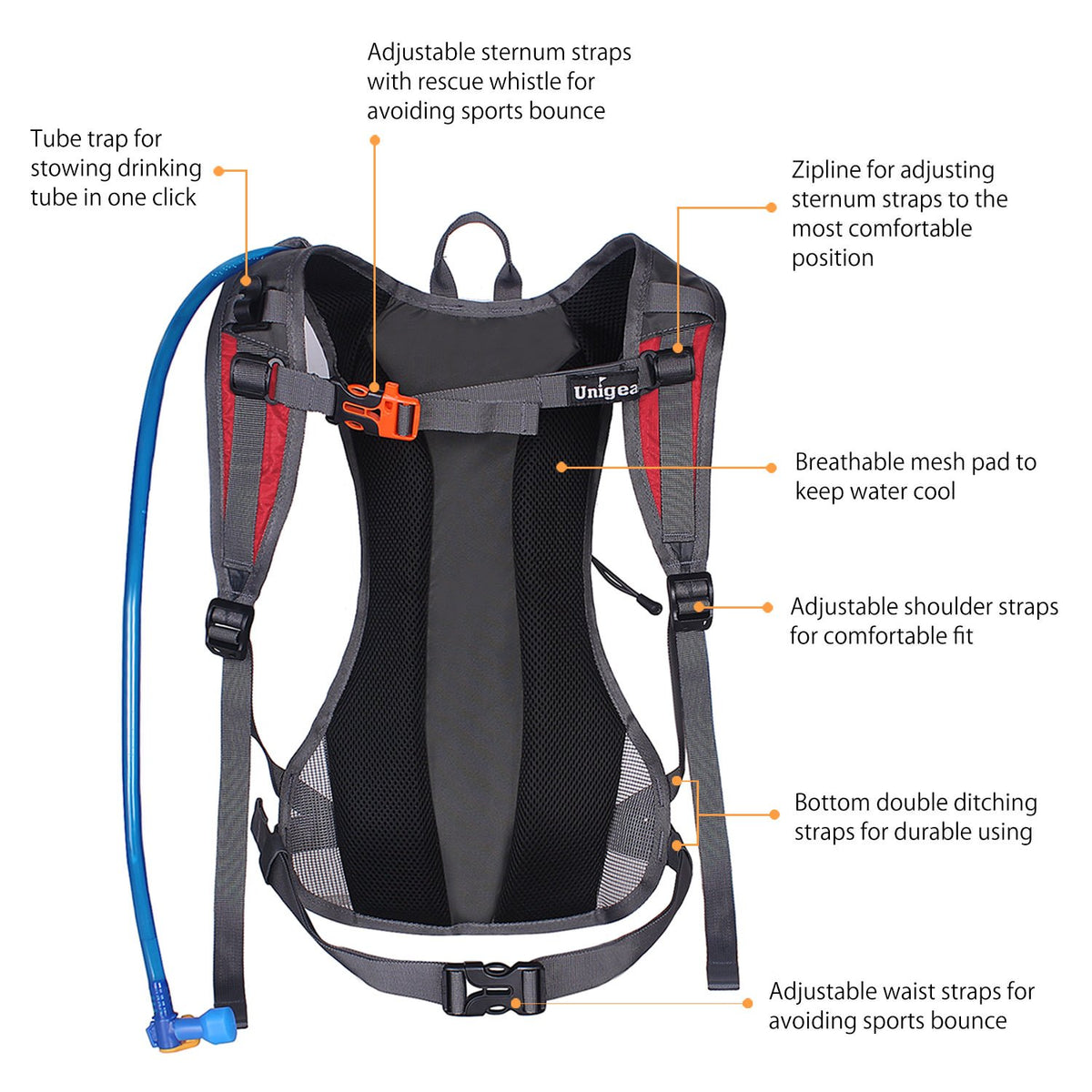2L Hydration Running Pack with Water Bladder