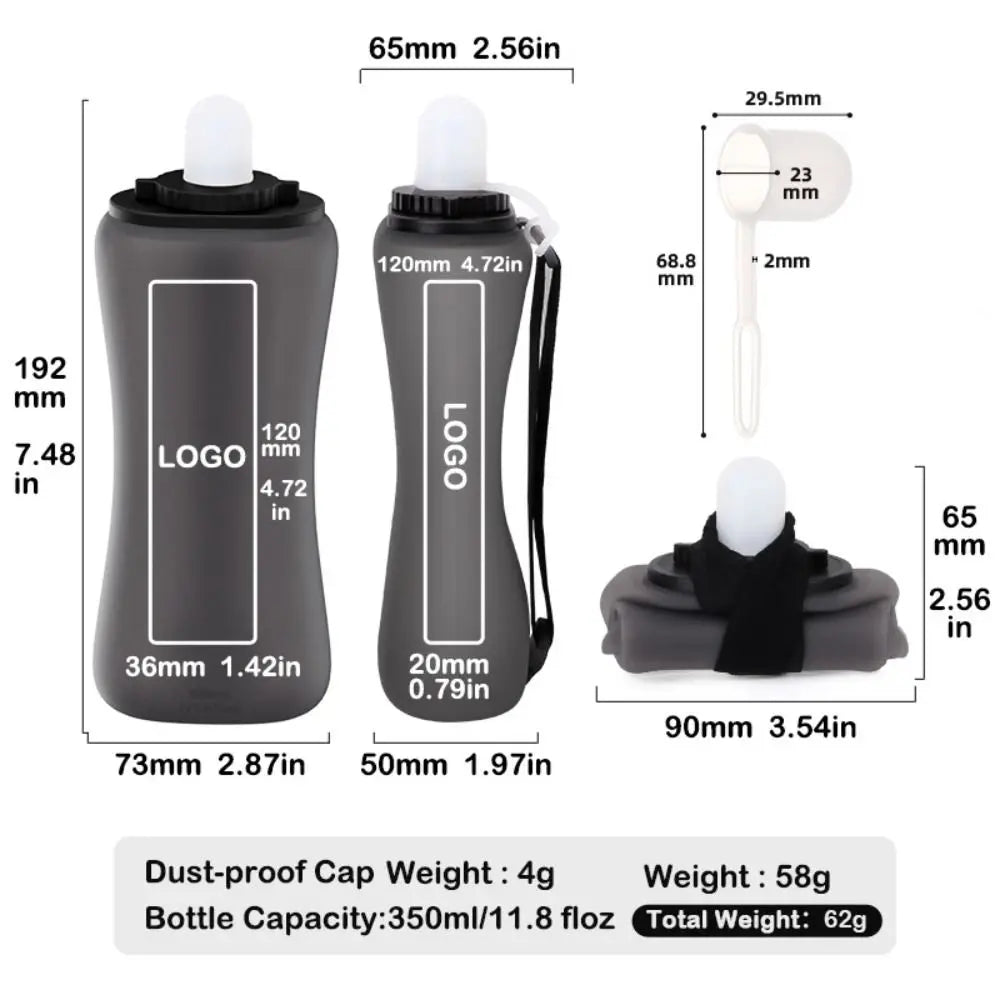 350ml Handheld Collapsible Running Soft Flask