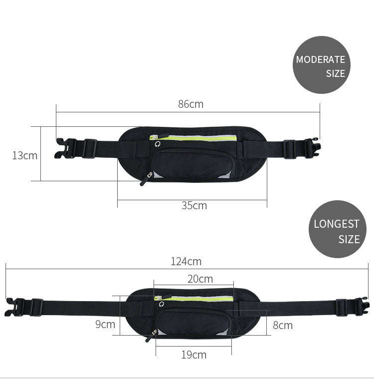 Reflective Running Belt with Bottle Holder