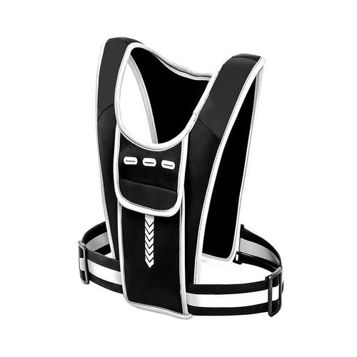 Reflective Running Vest with Phone &amp; Bottle Storage