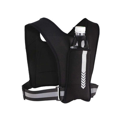 Reflective Running Vest with Phone &amp; Bottle Storage