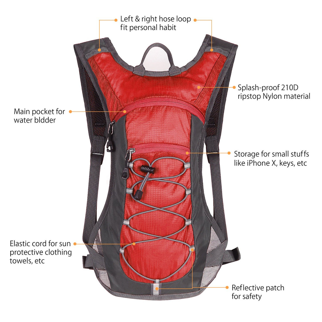 2L Hydration Running Pack with Water Bladder