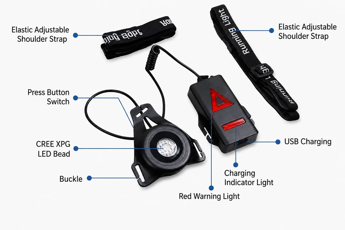 Rechargeable LED Running Chest Light