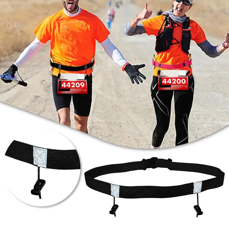 Race Day Bib &amp; Gel Holder Running Belt