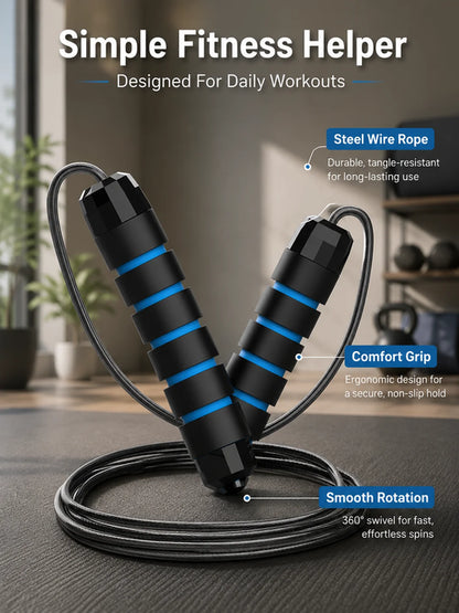 Adjustable Steel-Wire Speed Jump Rope